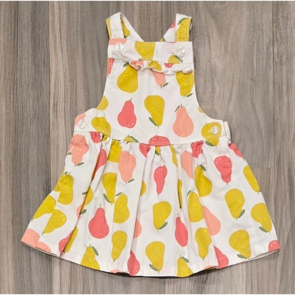 Just One You Baby Girls Dress Jumper Fruit Pattern Adjustable Straps Sz 18 month